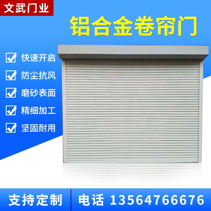 上海欧式铝合金车库门pvc水晶卷帘门不锈钢商铺别墅防盗卷闸门