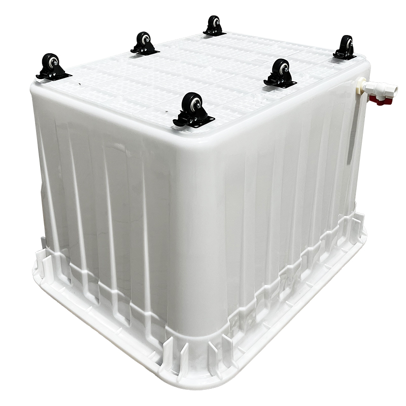 带轮子周转箱养龟带排水口养鱼水箱带孔水产养殖带轱辘鱼桶