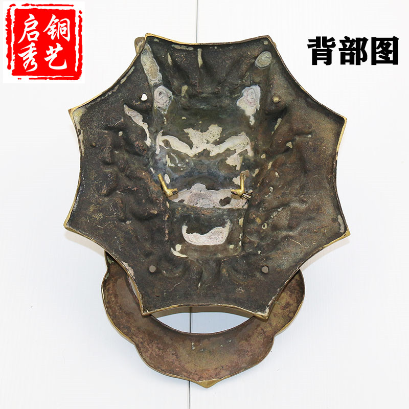 中式仿古门环兽头拉手实木门大门拉环古典建筑庭院木门龙头铜拉手