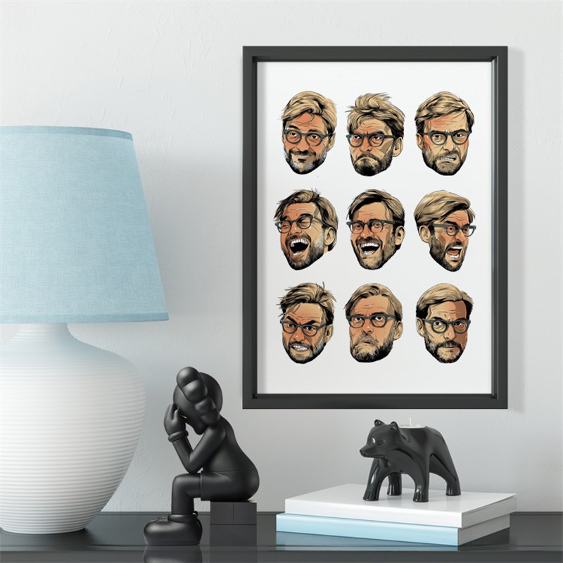 利物浦克洛普油画款实木装饰相框照片墙桌摆挂框酒吧壁画