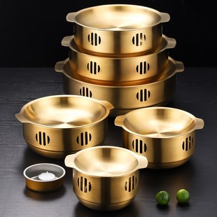 酒席干锅保温炉锅仔鱼头锅海鲜牛蛙干锅酒精炉带耳干锅炉