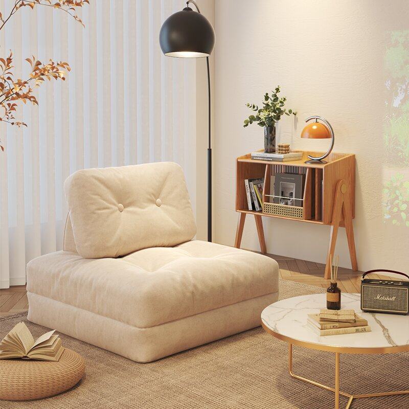 奶油风懒人布艺沙发客厅单人方模块科技布乳胶沙发,住宅家具,布艺沙发,淘宝优惠券,粉丝福利购,淘宝优惠卷