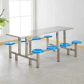 学生学校食堂餐桌椅公司员工厂连体餐桌位