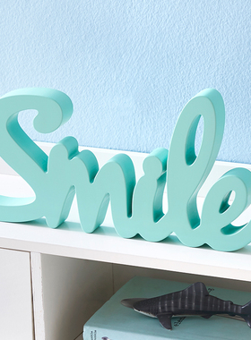 客厅家居饰品字母家庭装饰创意英文木质玄关酒柜装饰品