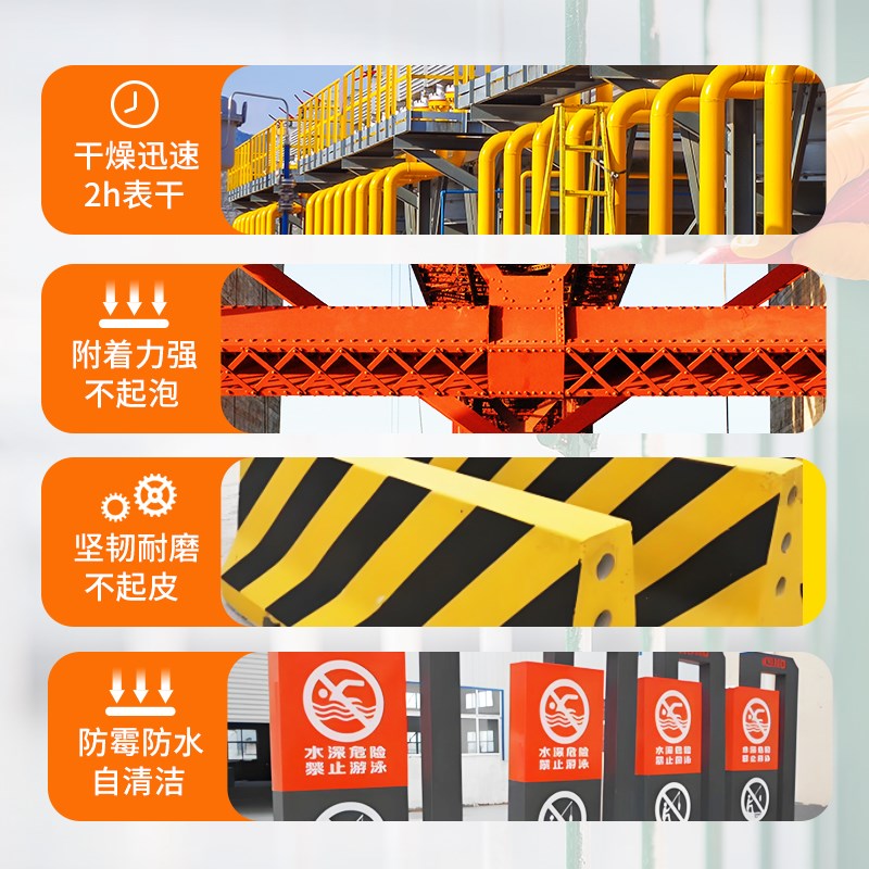 RAL1026 2005 2007 3024 3026 防水荧光漆亮光金属漆红橙黄绿油漆