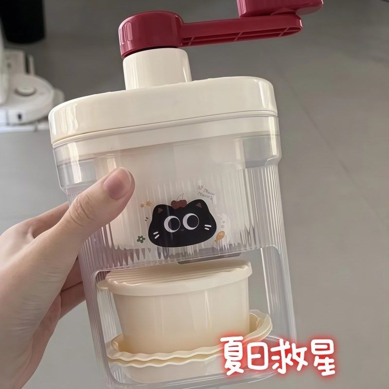 新款夏日手动刨冰机冰沙碎冰机家用小型手摇沙冰绵绵冰破冰器