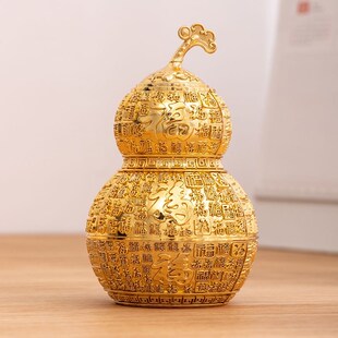 创意复古百福牙签筒合金葫芦牙签盒家用客厅餐厅桌面牙签收纳罐
