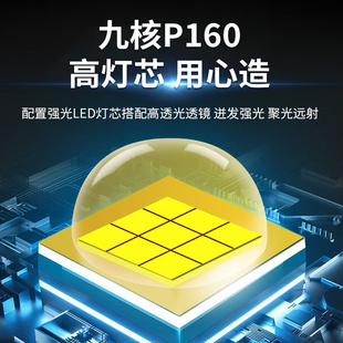 大功率户外照明灯 强光头灯超亮大容量聚光远射防水持久续航头戴式