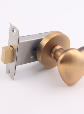 依佰利美式隐形门锁心形门把手单面球形锁红色爱心单把手暗门锁