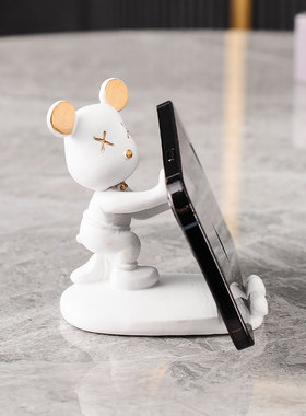 可爱摆件装饰熊手机支架桌面平板支撑架懒人追剧神器创意卡通礼物