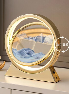 流沙画摆件创意艺术客厅办公室酒柜电视柜家居轻奢装饰品礼物沙漏