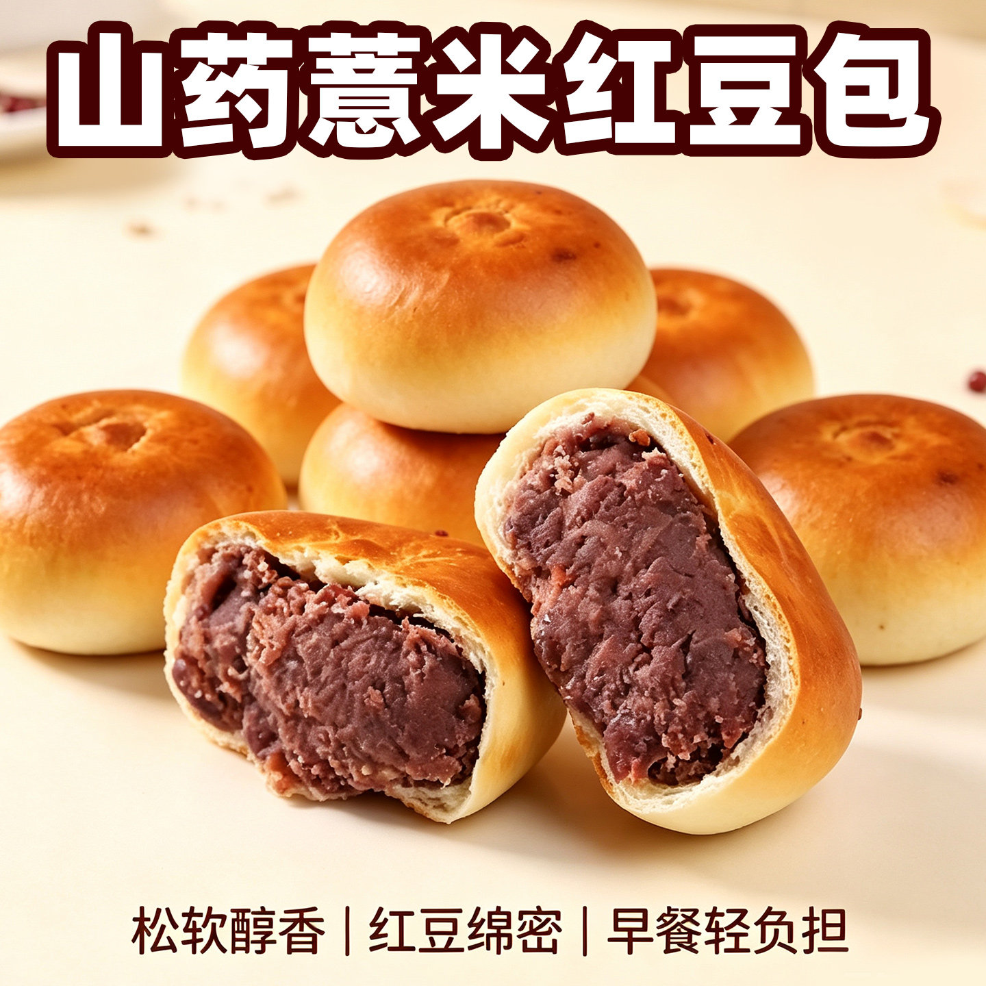 山药薏米红豆夹心豆沙独立小包