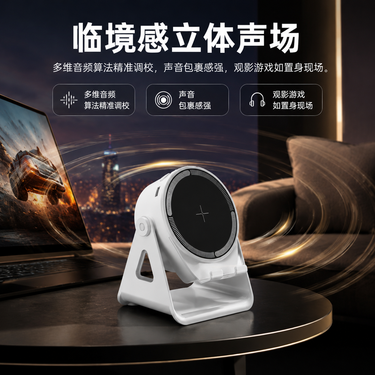 无线感应多功能便携式音响小型手机扩音喇叭充电蓝牙迷你小音箱