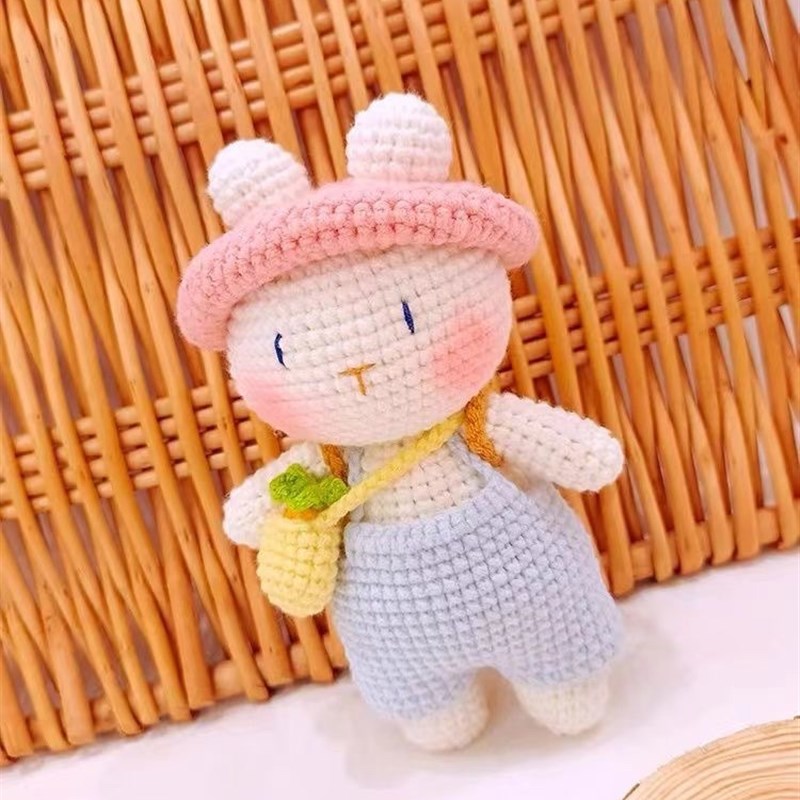 光遇小兔子手工编织玩偶成品向往的生活兔子牛奶棉线创意手工可爱