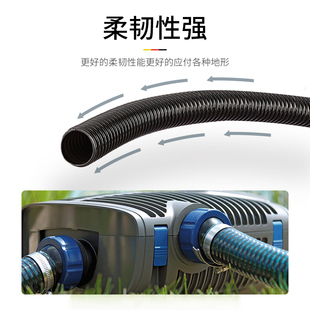 欧亚瑟鱼池过滤器进水管1.5英寸户外软管2英寸出水管水泵连接管