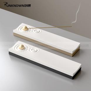 禅意中古简约侘寂风茶室香薰香插线香香托香器香座香盒茶道摆件