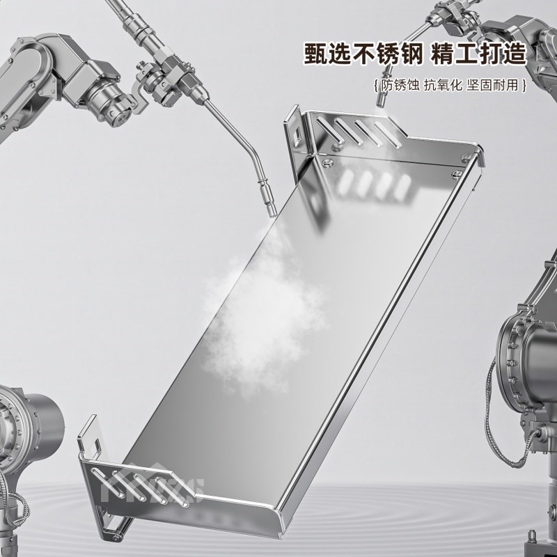 不锈钢厨房微波炉置物架壁挂式多功能免打孔家用调味料收纳壁挂架