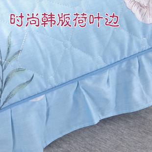 1.2米全棉双人枕套 花边夹棉加厚1.5米长枕套 1.8m双人枕头套