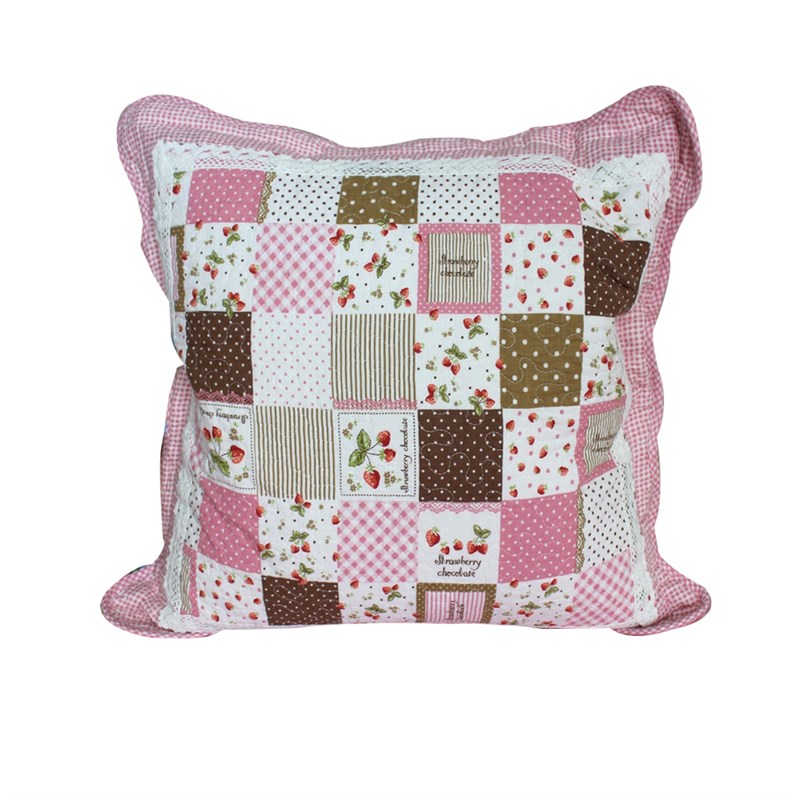 田园全棉夹棉衍缝宽边床头飘窗家居沙发靠垫靠枕抱枕方