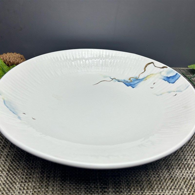 陶瓷菜盘创意家用餐具菜碟圆形碟子深盘子烧菜盘沙拉盘,厨房/烹饪用具,配菜/备菜盘,淘宝优惠券,粉丝福利购,淘宝优惠卷