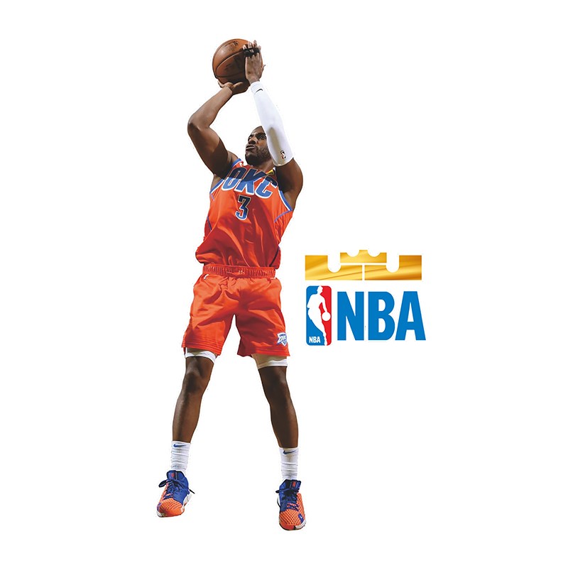 NBA保罗篮球明星人物3d立体亚克力墙贴画学校宿舍卧室贴纸装饰品图片
