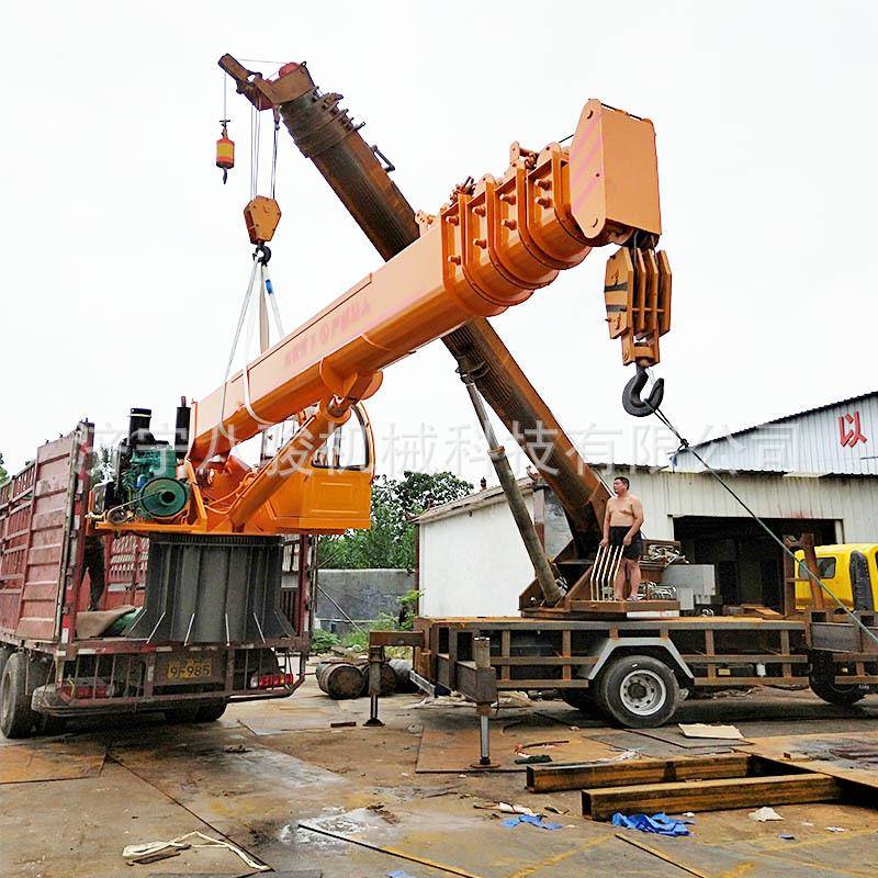 铁船船用吊机浮船随船起重机吨5吨船吊微型渔船起重设备