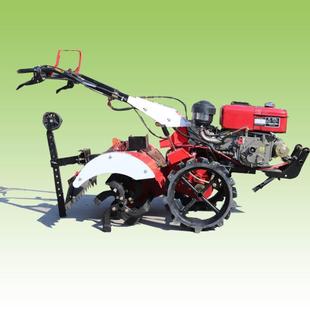 2021新款 四驱微耕机柴油大功率旋耕犁地机果园松土施肥开沟机