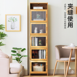 书架置物架落地书柜子儿童简易客厅家用收纳柜实木储物柜多层卧室