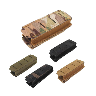 战术9mm蝎式单联弹匣包CS野战户外Manba快拔枪套molle附件包弹夹