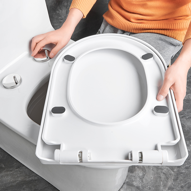 马桶盖子家用通用坐便盖配件厕所板加厚坐垫圈老式u型子母坐便器