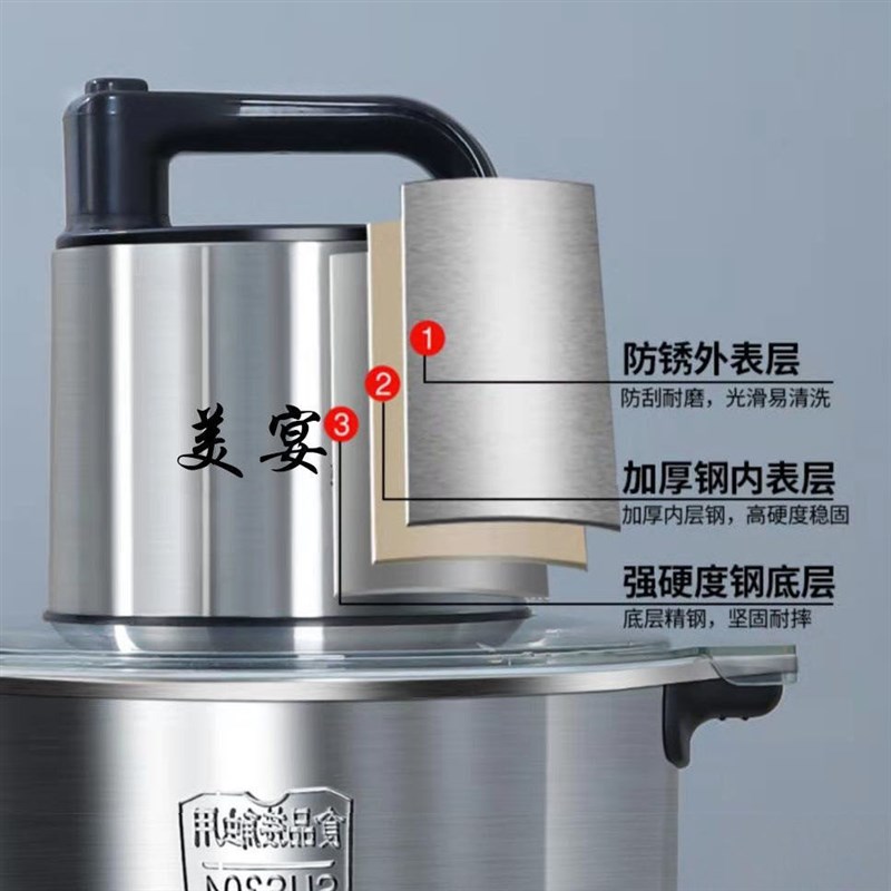 10L多功能大容量绞肉机商用电动耐用绞陷机6L辣椒粉碎机家用