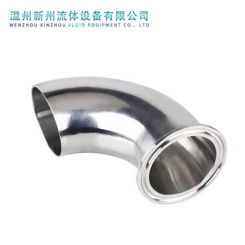 304不锈钢单卡快装弯头卫生级单边卡盘快接卡箍式90度弯管接头38