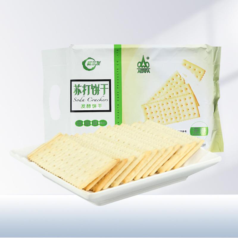 阿尔ZLN糖发苏打发酵饼干458孕妇小零食包克装无咸味袋装食品
