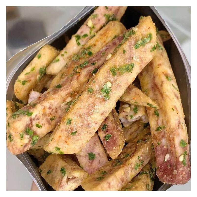 香酥荔浦芋头条蟹黄味芋丝吃办椒盐AAY香芋芋条头干休闲小公室零
