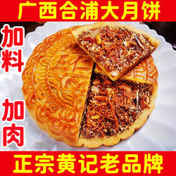 黄记广西合浦大月饼老式五仁叉烧蛋黄莲蓉中秋节送礼广式糕点礼盒
