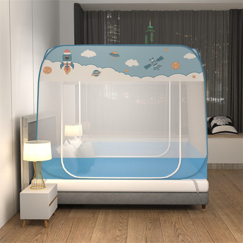 免安装蒙古包蚊帐家用三开门1.2*1.8*1.9*1.5*2米加密防蚊帐篷