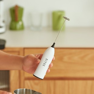 肆月电动奶泡器家用小型打奶泡器咖啡牛奶手持搅拌器打发器打蛋器