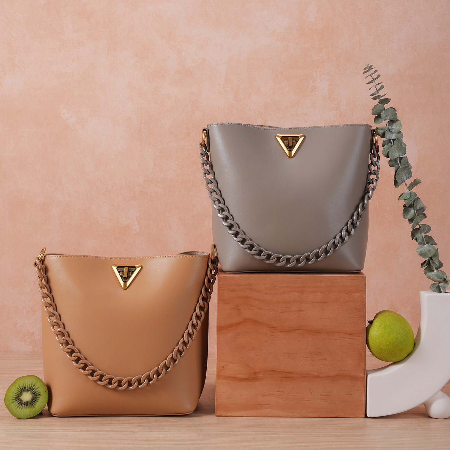 NEVERLAB都市静奢系列水桶包大容量托特包单肩斜跨包通勤气质轻奢