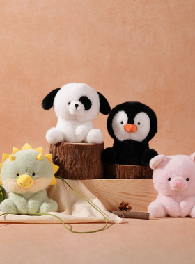 NEVERLAB萌新大头系列毛绒公仔动物玩偶小熊猫企鹅可爱摆件送礼