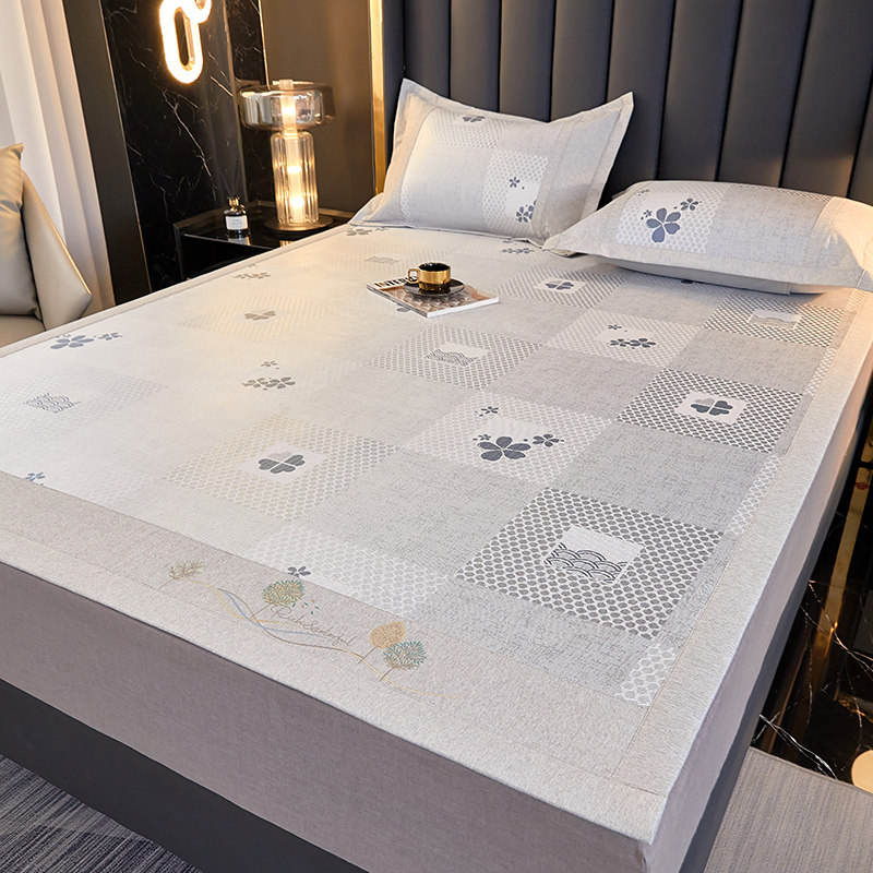 夏季冰丝凉席床笠款可水洗冰丝席三件套可折叠家用软席夏天藤席子,床上用品,冰丝席,淘宝优惠券,粉丝福利购,淘宝优惠卷