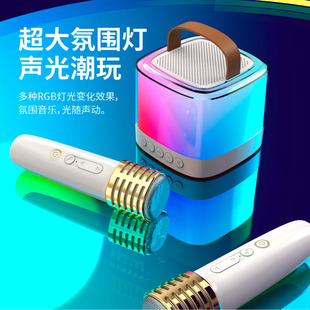 索志T7便携唱歌k歌话筒音响麦克风蓝牙无线儿童家用家庭ktv一体箱