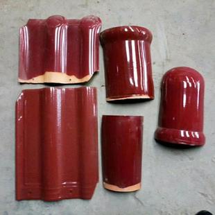 屋面瓦厂家直销玫瑰红连锁瓦琉璃瓦陶瓷屋面瓦四川陶瓷工厂