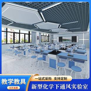 新型化学下通风实验室初中生物实验桌中小学化学理化生实验室桌