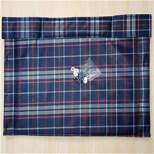 轮椅靠背配件轮椅车靠背垫坐垫透气耐磨加厚牛津布椅垫黑色蓝红格