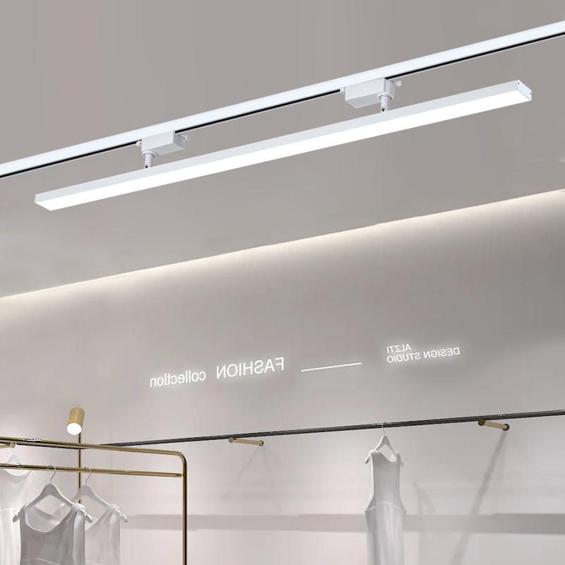 长条轨道灯散光led三色变光服装射灯零食店铺超市照明灯可调节式