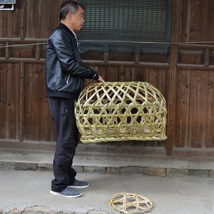 竹编笼子鸡鸭笼鸟笼竹罩子烤火烘衣服灯罩灯具竹制品装饰摆设包邮