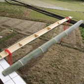 竹扁担老竹加绳子加铁钩竹扁担家用挑水道具园林用竹木扁担舞蹈用