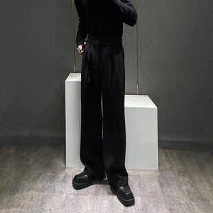 2025新品春秋季小众垫肩短款小西装套装男百搭简约休闲高级感裤子