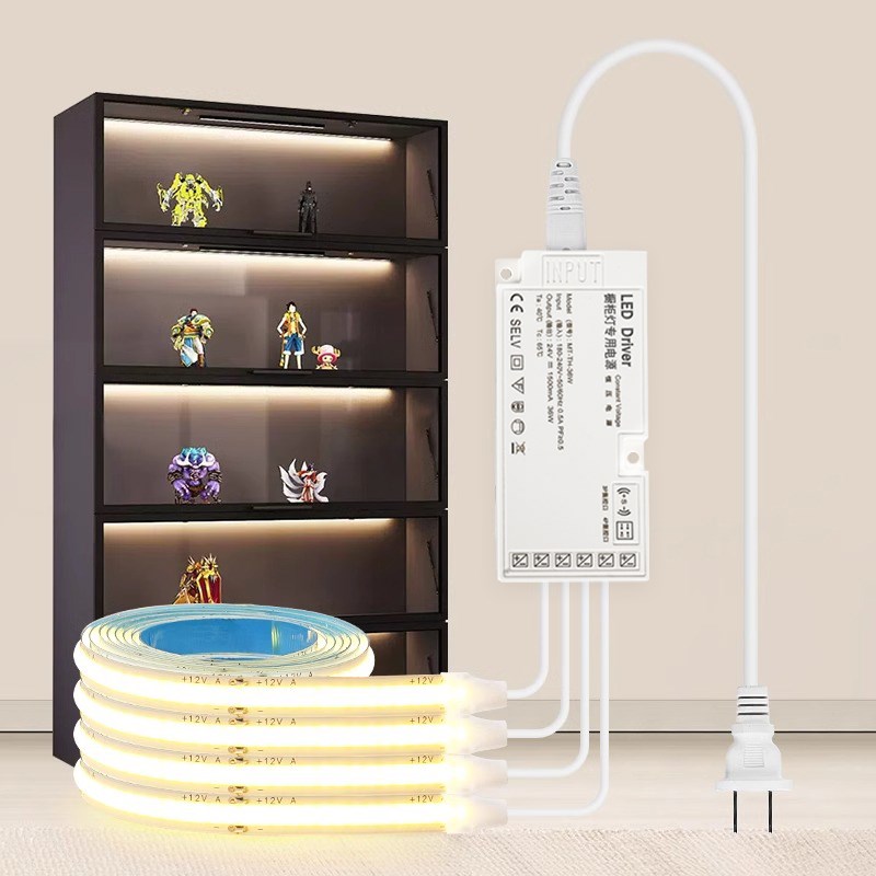 灯带自粘感应灯条橱柜酒柜手办展示柜led灯免开槽手扫极窄线条灯