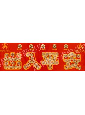 五帝钱压门槛金色出入平安装修新房镇宅纯铜加厚入户门对门送朱砂
